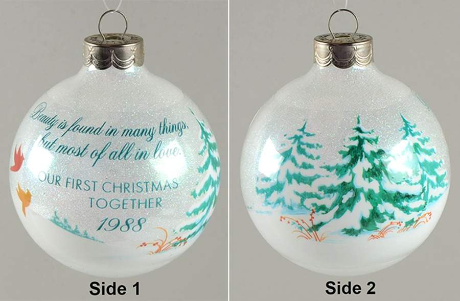 1988 Hallmark Christmas Ornaments First Christmas Together - Boxed by Hallmark Gold Crown-1
