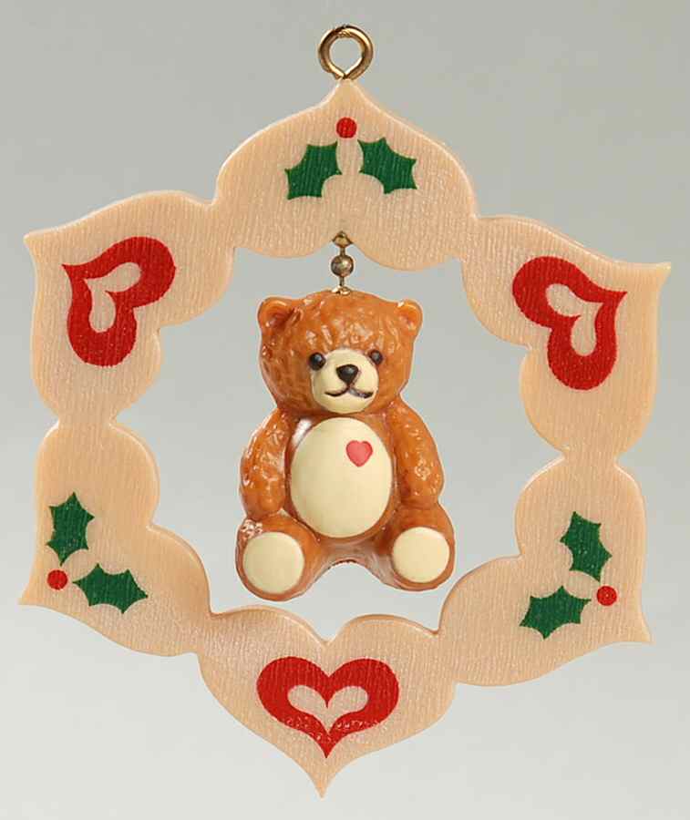 1988 Hallmark Christmas Ornaments Loving Bear - Boxed by Hallmark Gold Crown-1
