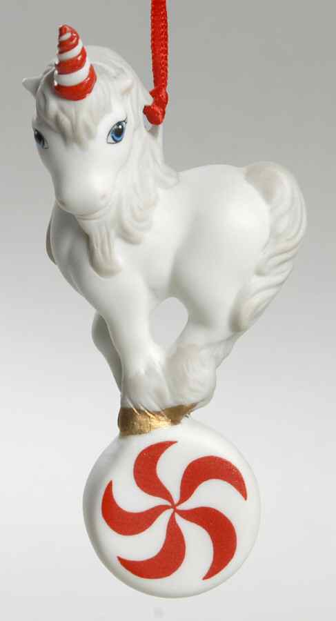 1988 Hallmark Christmas Ornaments Merry-Mint Unicorn - Boxed by Hallmark Gold Crown-1