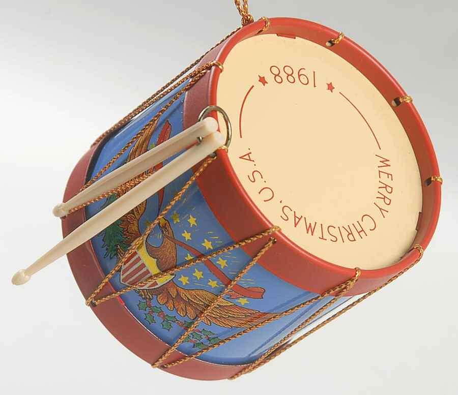 1988 Hallmark Christmas Ornaments Americana Drum - Boxed by Hallmark Gold Crown-1