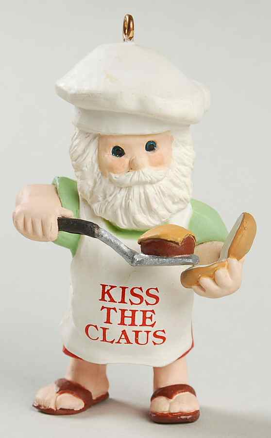 1988 Hallmark Christmas Ornaments Kiss The Claus - Boxed by Hallmark Gold Crown-1