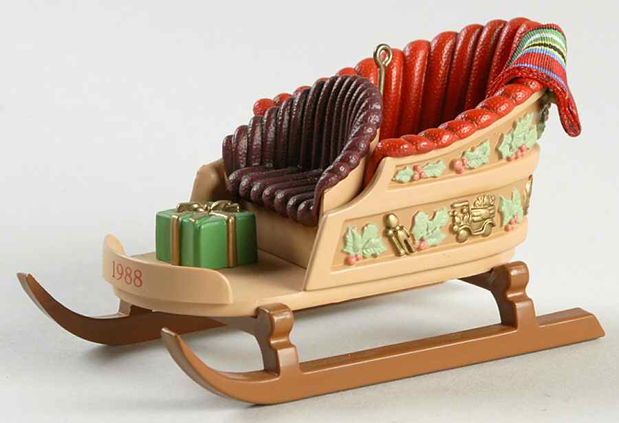 1988 Hallmark Christmas Ornaments Sleighful Of Dreams - Boxed by Hallmark Gold Crown-1