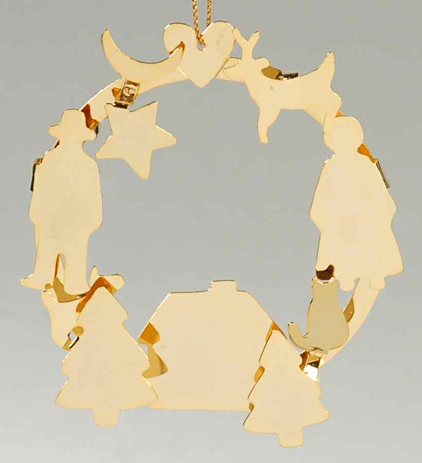 1988 Hallmark Christmas Ornaments Glowing Wreath - Boxed by Hallmark Gold Crown-1