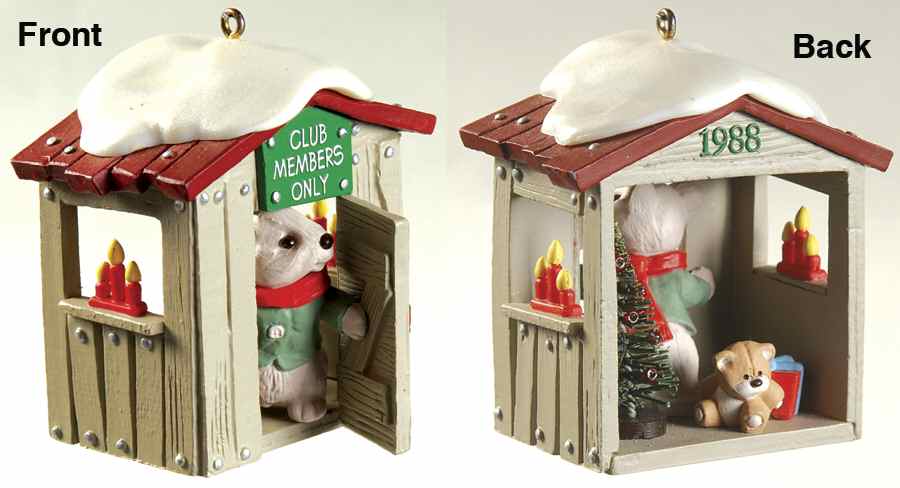 1988 Hallmark Christmas Ornaments Our Clubhouse - Boxed by Hallmark Gold Crown-1