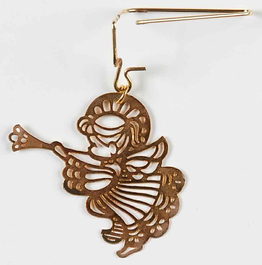 1988 Hallmark Christmas Ornaments Brass Angel-Miniature - Boxed by Hallmark Gold Crown-1