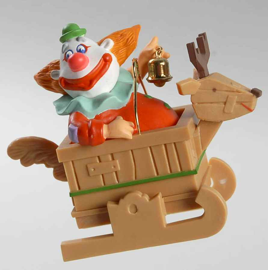 1988 Hallmark Christmas Ornaments Jingle Bell Clown-Musical - Boxed by Hallmark Gold Crown-1