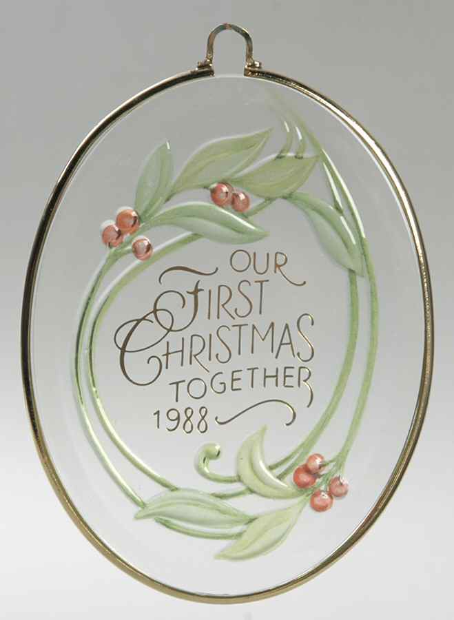 1988 Hallmark Christmas Ornaments Our First Christmas Together - Boxed by Hallmark Gold Crown-1
