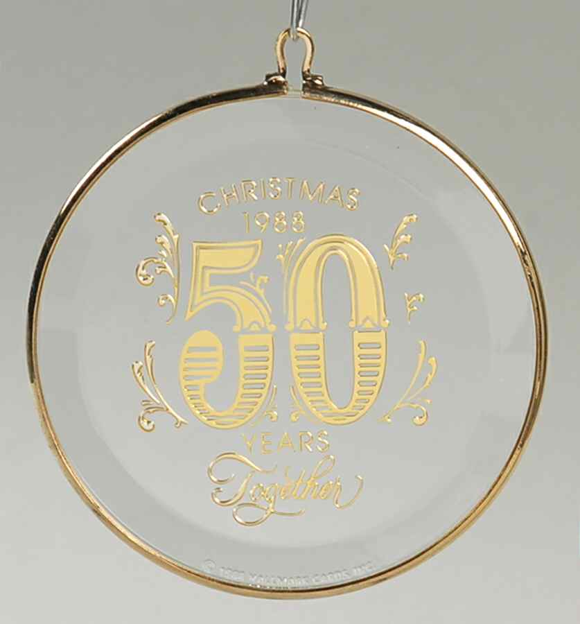 1988 Hallmark Christmas Ornaments Fifty Years Together - Boxed by Hallmark Gold Crown-1