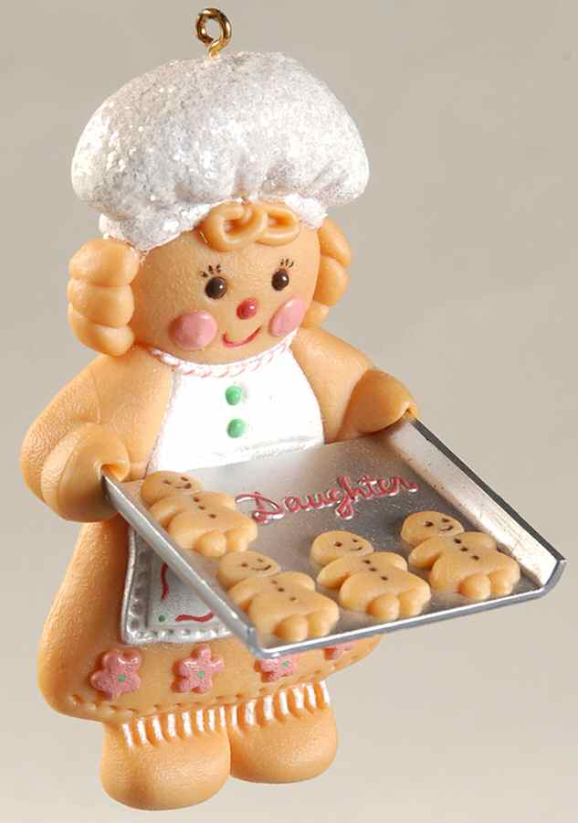 1988 Hallmark Christmas Ornaments Daughter-Gingerbread Lady - With Box by Hallmark Gold Crown-1