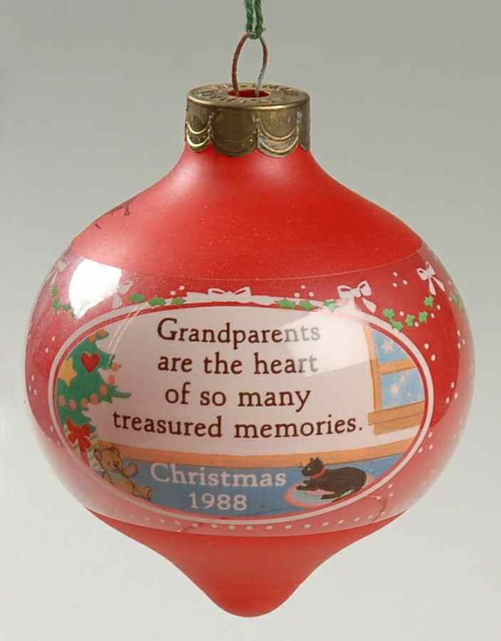 1988 Hallmark Christmas Ornaments Grandparents - Boxed by Hallmark Gold Crown-1