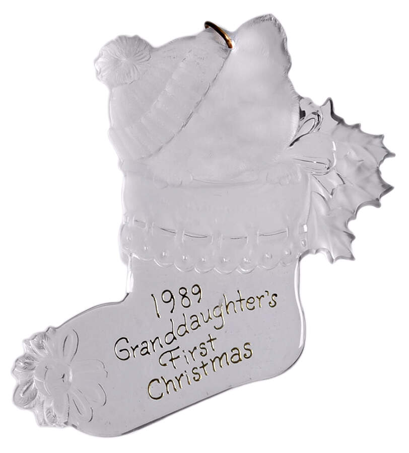 1989 Hallmark Christmas Ornaments Granddaughter First Christmas - No Box by Hallmark Gold Crown-1