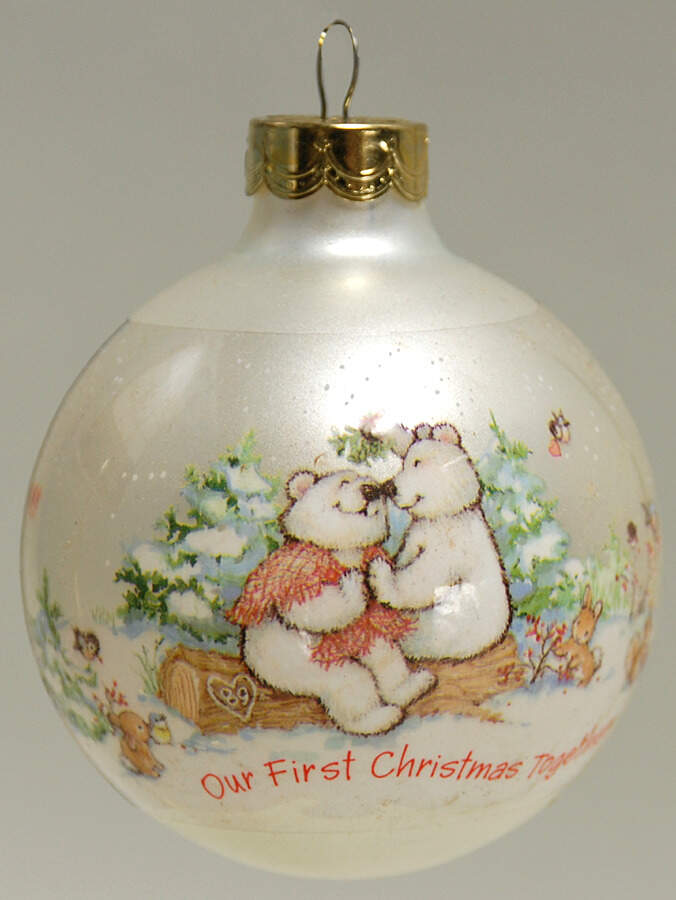 1989 Hallmark Christmas Ornaments First Christmas Together - Boxed by Hallmark Gold Crown-1