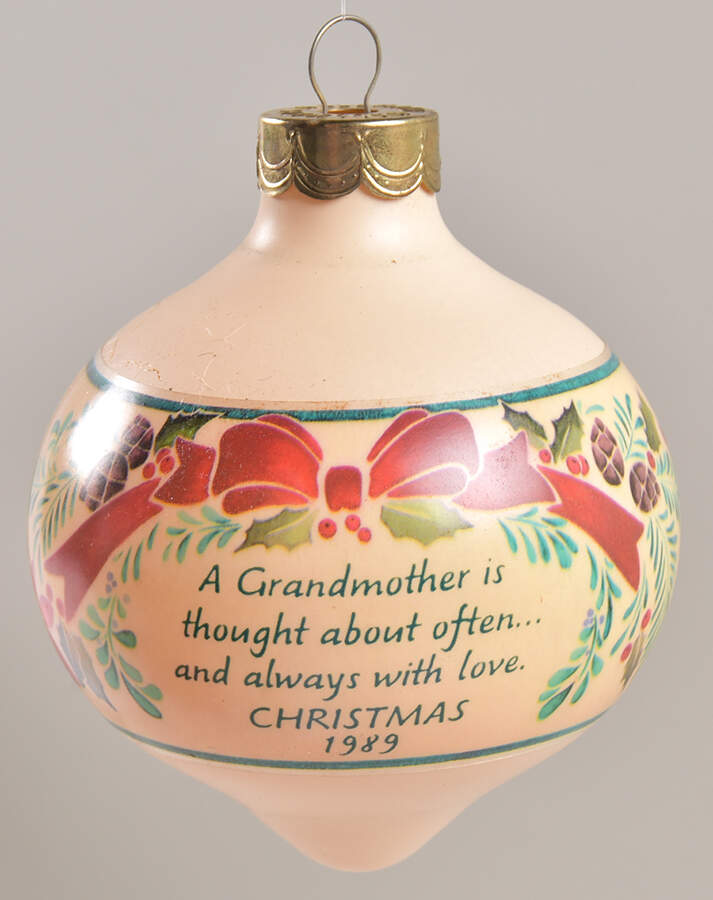 1989 Hallmark Christmas Ornaments Grandmother - No Box by Hallmark Gold Crown-1