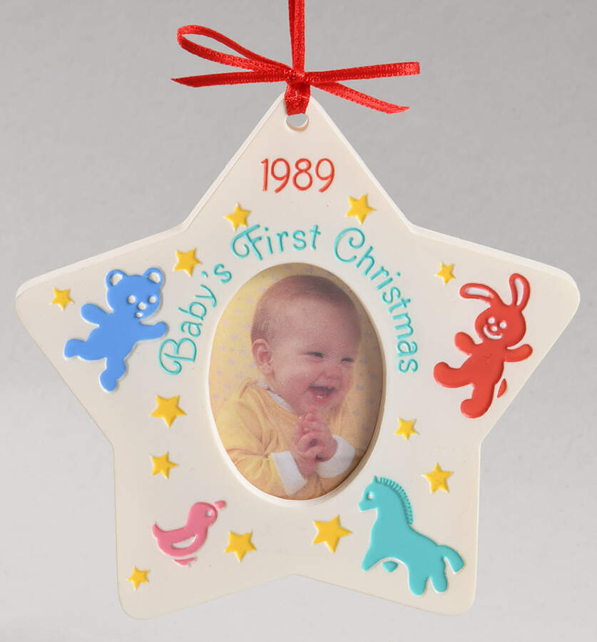 1989 Hallmark Christmas Ornaments Baby's First Christmas - No Box by Hallmark Gold Crown-1