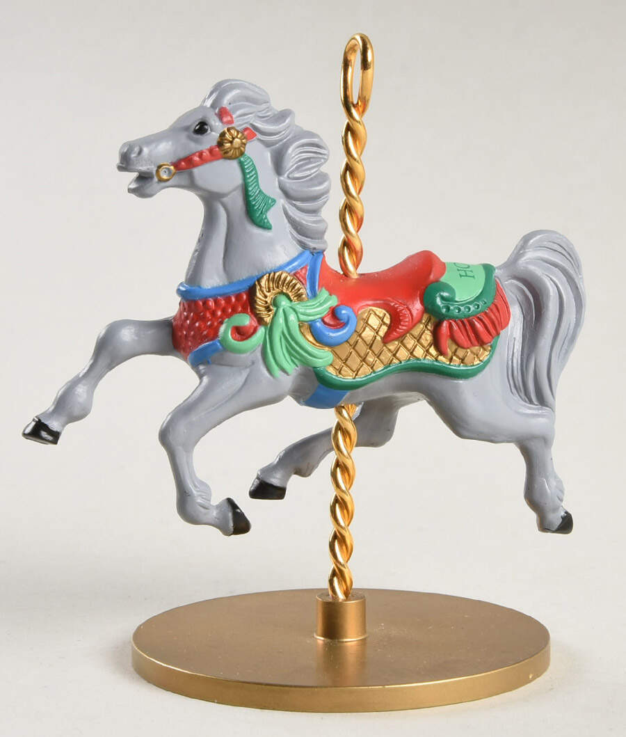 1989 Hallmark Christmas Ornaments Holly-Carousel Horse - No Box by Hallmark Gold Crown-1
