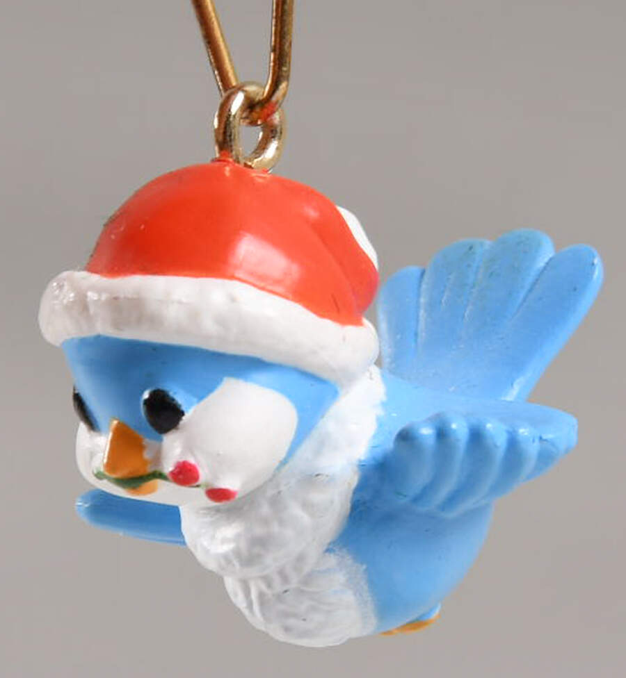 1989 Hallmark Christmas Ornaments Happy Bluebird - Boxed by Hallmark Gold Crown-1