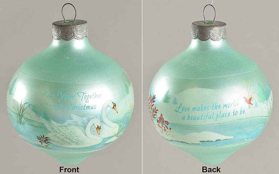1989 Hallmark Christmas Ornaments Five Years Together - No Box by Hallmark Gold Crown-1