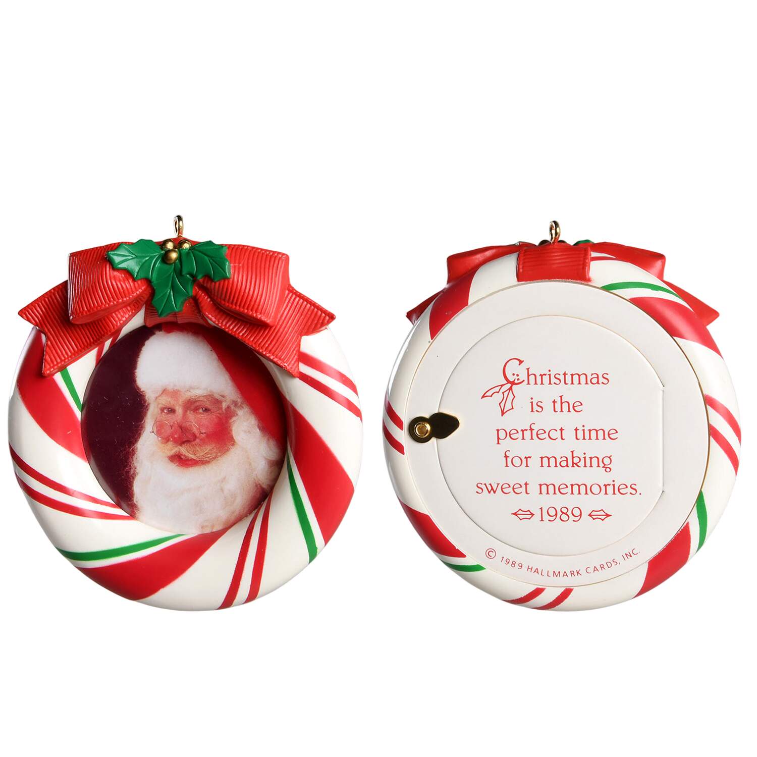 1989 Hallmark Christmas Ornaments Sweet Memories-Photoholder - Boxed by Hallmark Gold Crown-1