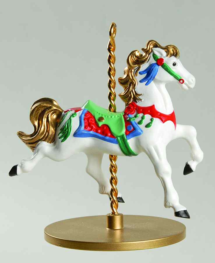 1989 Hallmark Christmas Ornaments Snow-Carousel Horse - No Box by Hallmark Gold Crown-1