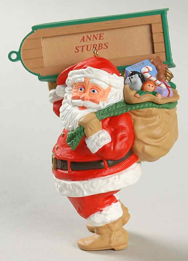 1989 Hallmark Christmas Ornaments Visit From Santa - No Box by Hallmark Gold Crown-1