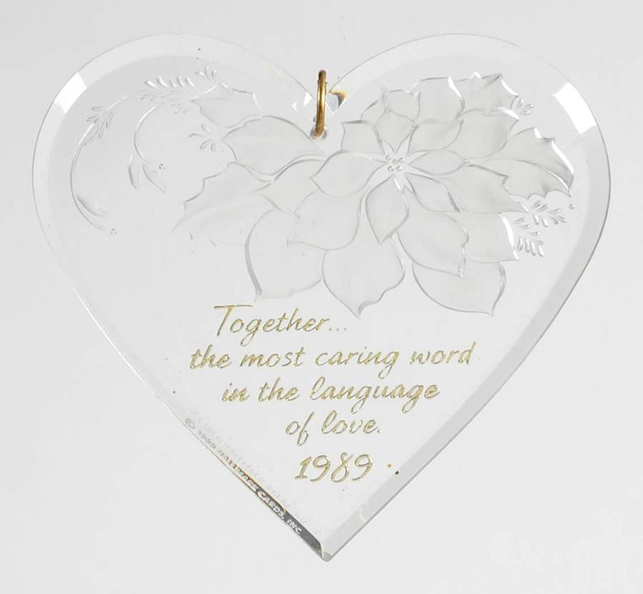 1989 Hallmark Christmas Ornaments Language Of Love - No Box by Hallmark Gold Crown-1