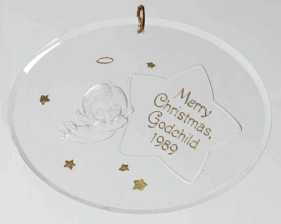 1989 Hallmark Christmas Ornaments Godchild - Boxed by Hallmark Gold Crown-1
