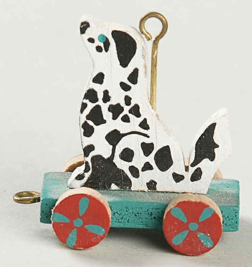 1989 Hallmark Christmas Ornaments Puppy Cart - Boxed by Hallmark Gold Crown-1