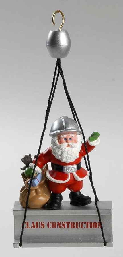 1989 Hallmark Christmas Ornaments Claus Construction - Boxed by Hallmark Gold Crown-1