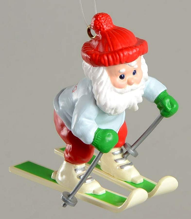 1989 Hallmark Christmas Ornaments Snowplow Santa - Boxed by Hallmark Gold Crown-1