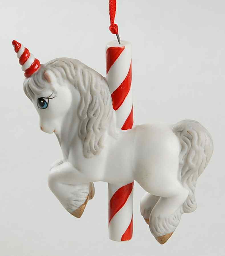 1989 Hallmark Christmas Ornaments Merry-Go-Round Unicorn - No Box by Hallmark Gold Crown-1