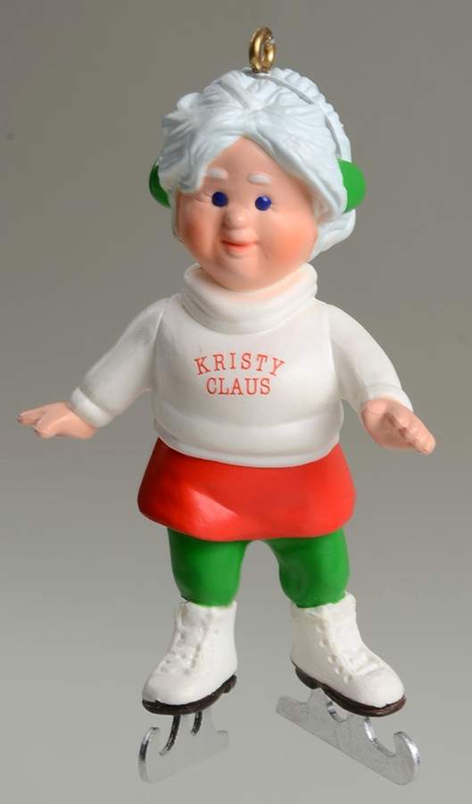 1989 Hallmark Christmas Ornaments Kristy Claus - Boxed by Hallmark Gold Crown-1