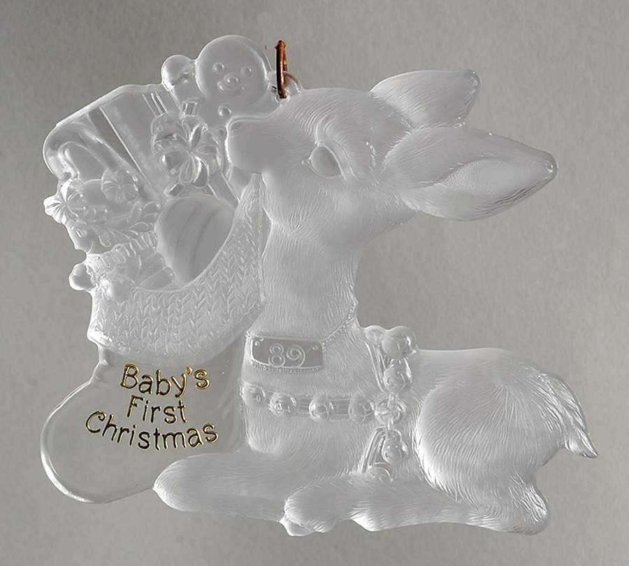 1989 Hallmark Christmas Ornaments Baby's First Christmas - No Box by Hallmark Gold Crown-1