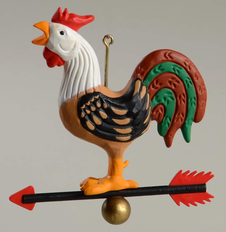 1989 Hallmark Christmas Ornaments Rooster Weathervane - No Box by Hallmark Gold Crown-1