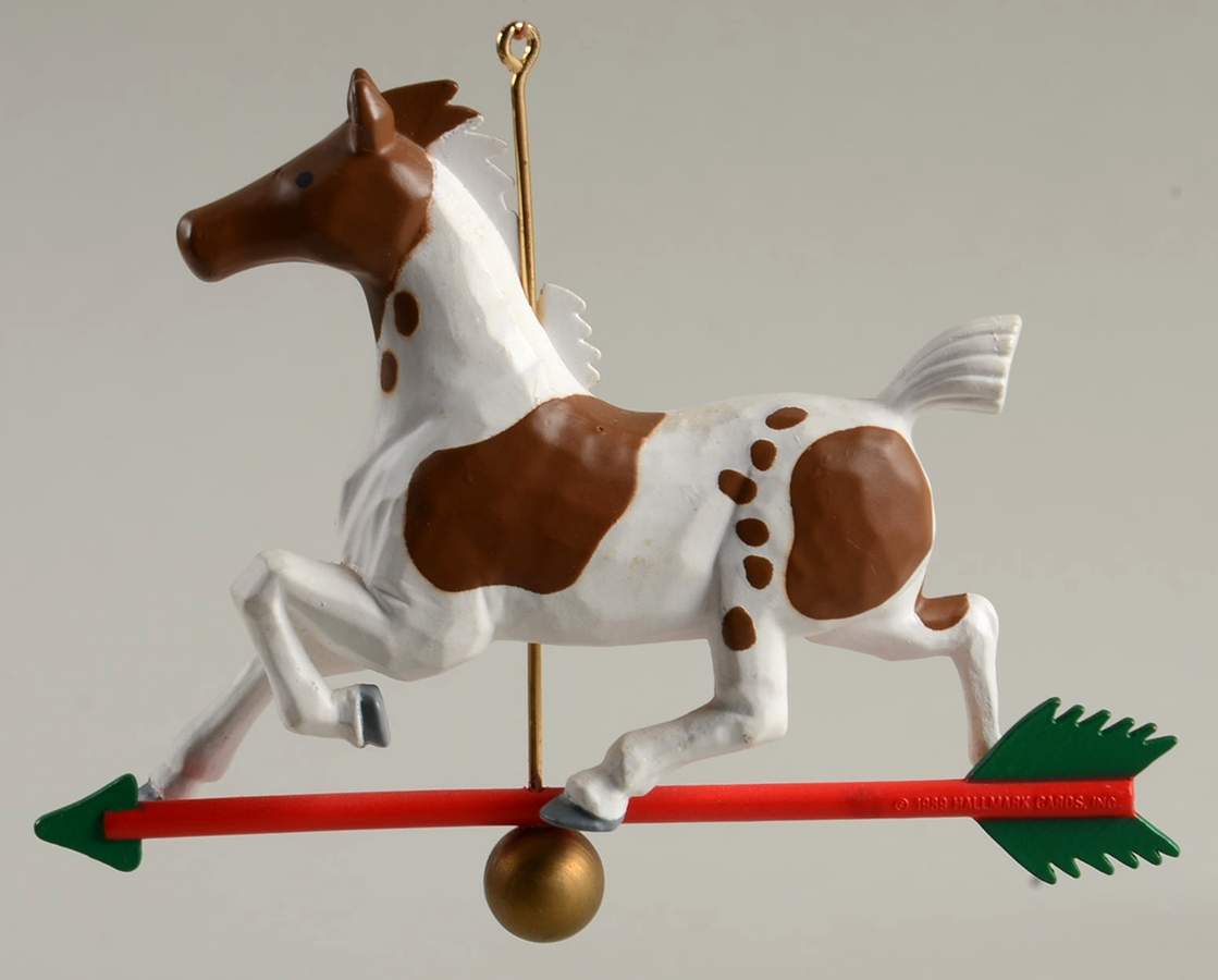 1989 Hallmark Christmas Ornaments Horse Weathervane - Boxed by Hallmark Gold Crown-1