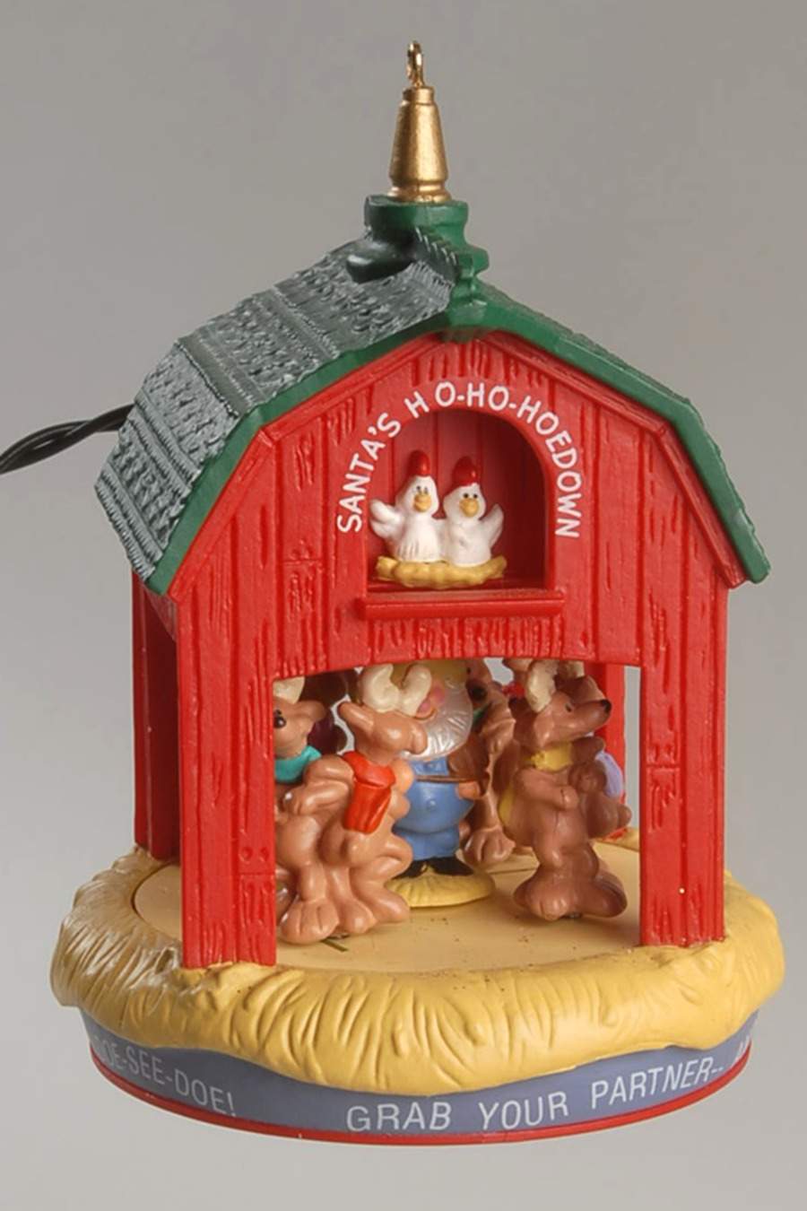 1990 Hallmark Christmas Ornaments Santa's Ho-Ho-Hoedown - Boxed by Hallmark Gold Crown-1