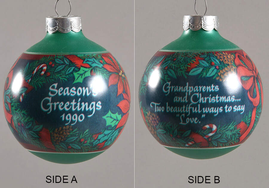 1990 Hallmark Christmas Ornaments Grandparents - No Box by Hallmark Gold Crown-1
