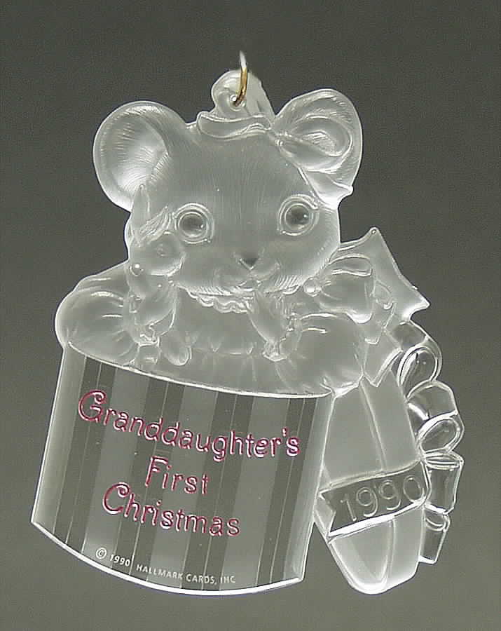1990 Hallmark Christmas Ornaments Granddaughter's First Christmas - No Box by Hallmark Gold Crown-1