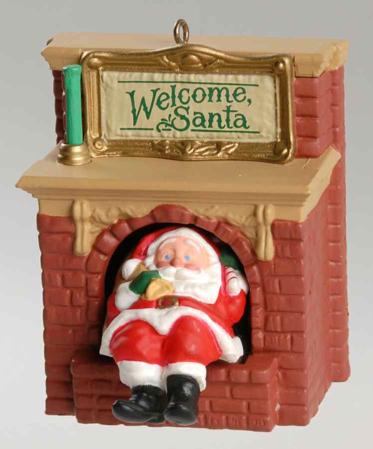 1990 Hallmark Christmas Ornaments Welcome Santa - No Box by Hallmark Gold Crown-1