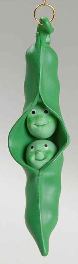 1990 Hallmark Christmas Ornaments Two Peas In A Pod - Boxed by Hallmark Gold Crown-1
