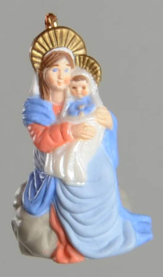 1990 Hallmark Christmas Ornaments Madonna & Child - Boxed by Hallmark Gold Crown-1
