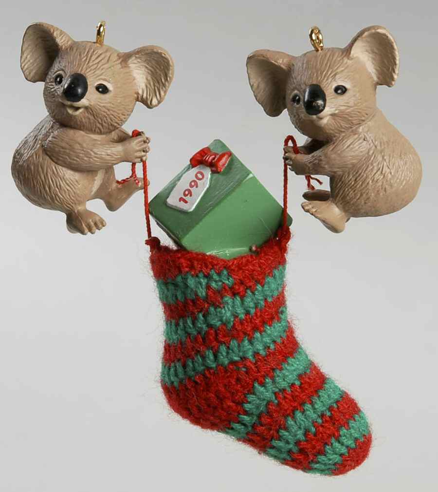1990 Hallmark Christmas Ornaments Stocking Pals - No Box by Hallmark Gold Crown-1