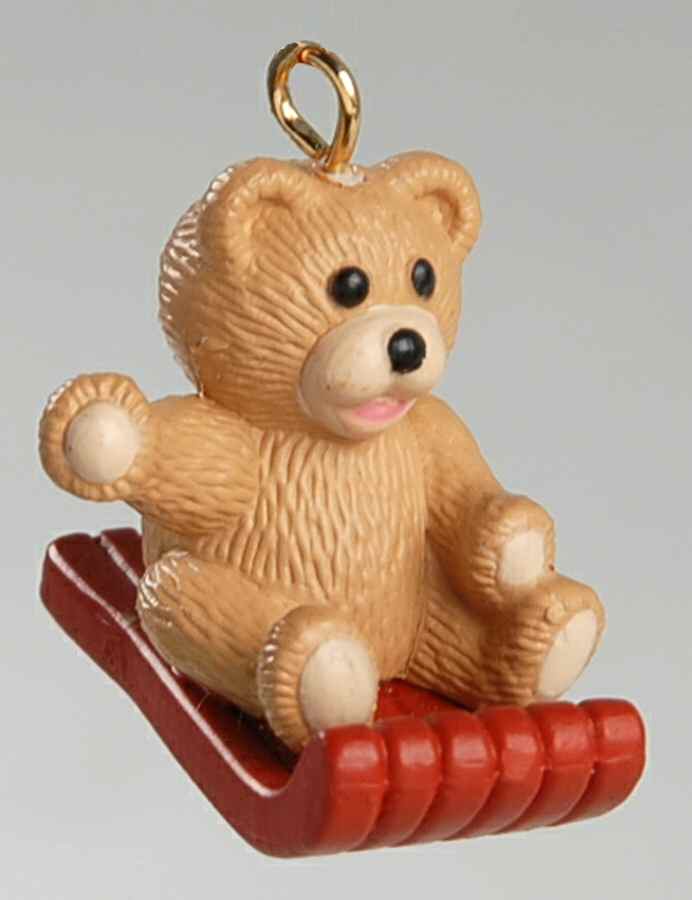 1990 Hallmark Christmas Ornaments Going Sledding Miniature - Boxed by Hallmark Gold Crown-1