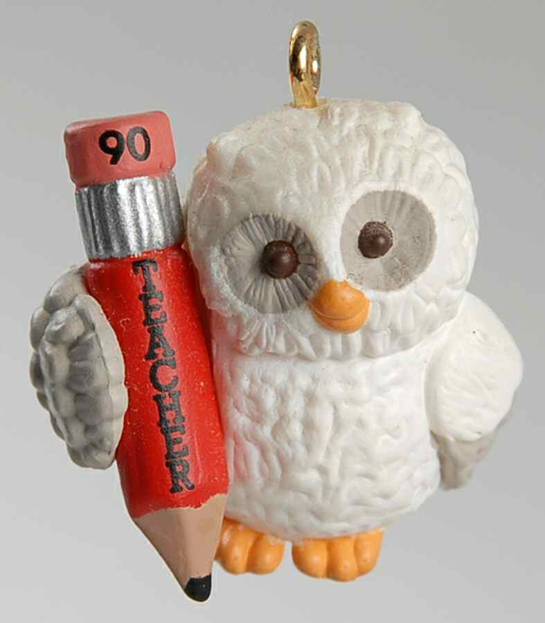 1990 Hallmark Christmas Ornaments Teacher - No Box by Hallmark Gold Crown-1