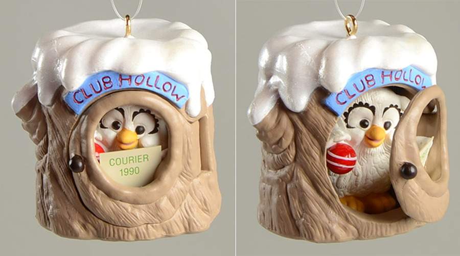 1990 Hallmark Christmas Ornaments Club Hollow-Membership - Boxed by Hallmark Gold Crown-1