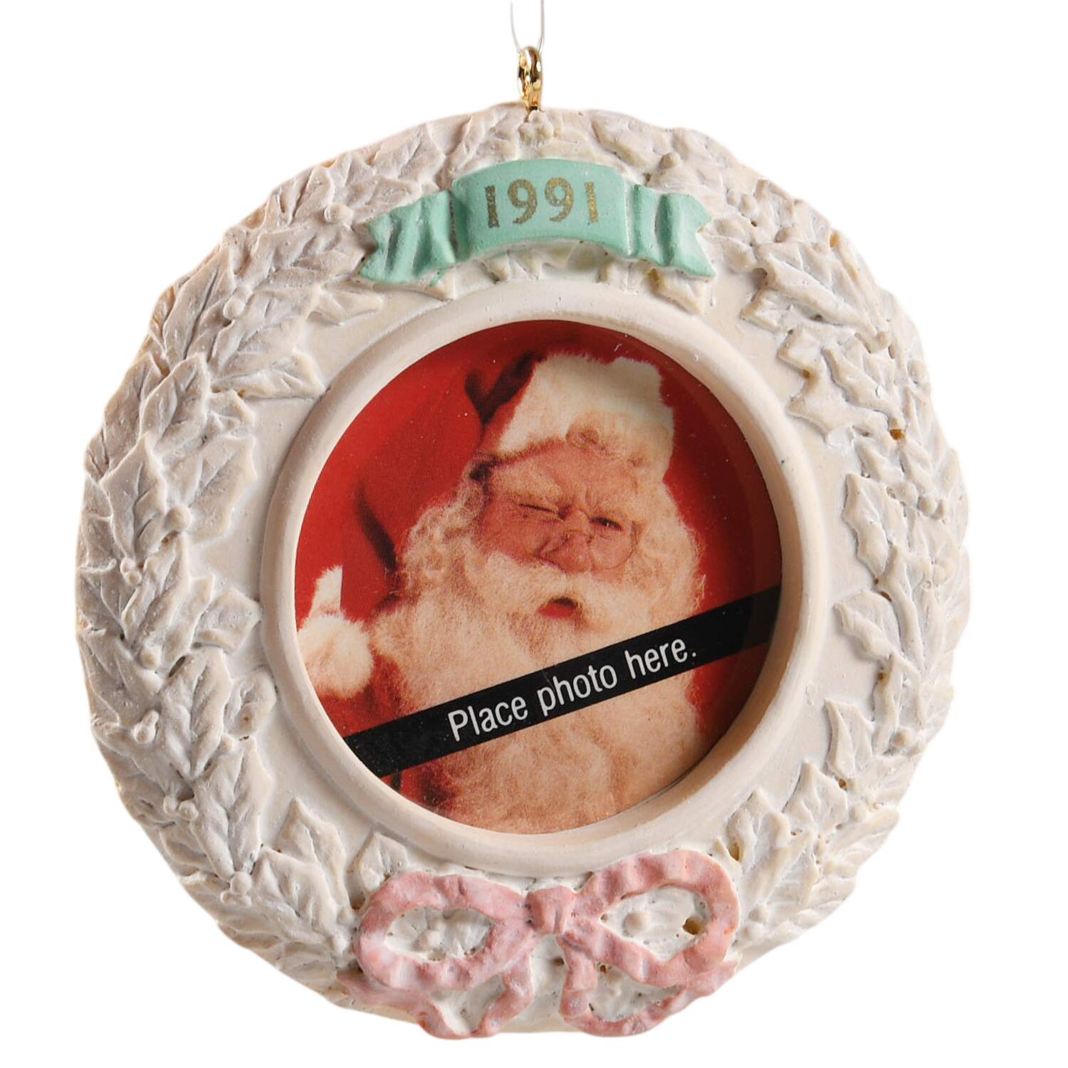 1991 Hallmark Christmas Ornaments Joyous Memories-Photo Frame - Boxed by Hallmark Gold Crown-1