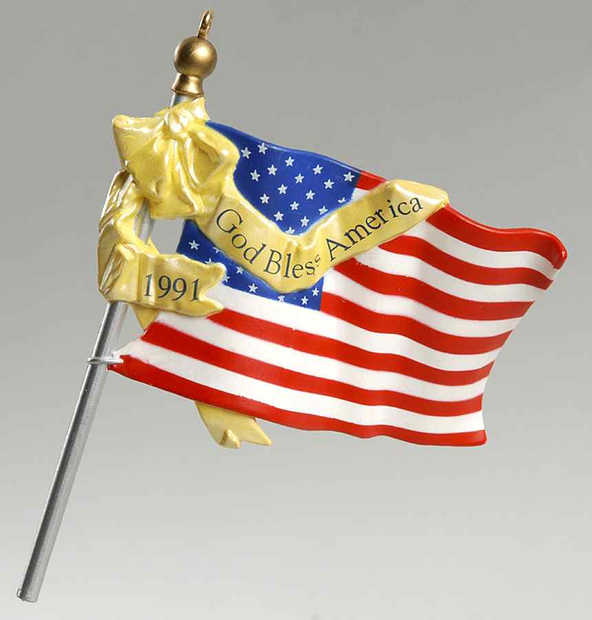 1991 Hallmark Christmas Ornaments Flag Of Liberty - No Box by Hallmark Gold Crown-1