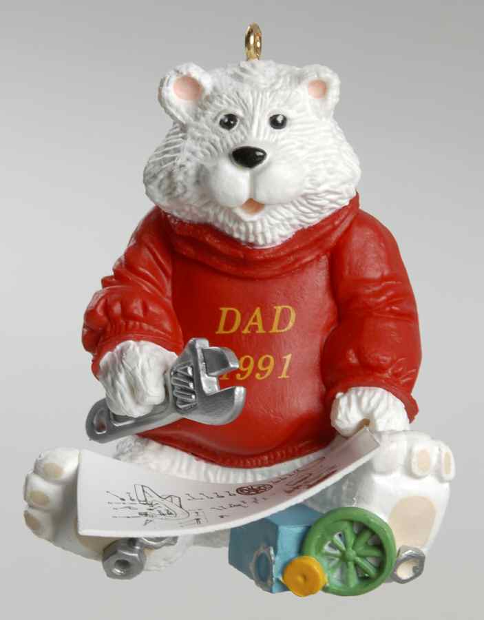 1991 Hallmark Christmas Ornaments Dad - Boxed by Hallmark Gold Crown-1