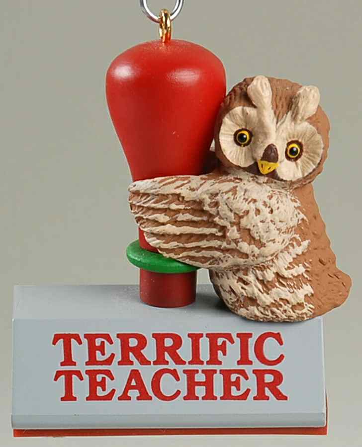 1991 Hallmark Christmas Ornaments Terrific Teacher - No Box by Hallmark Gold Crown-1