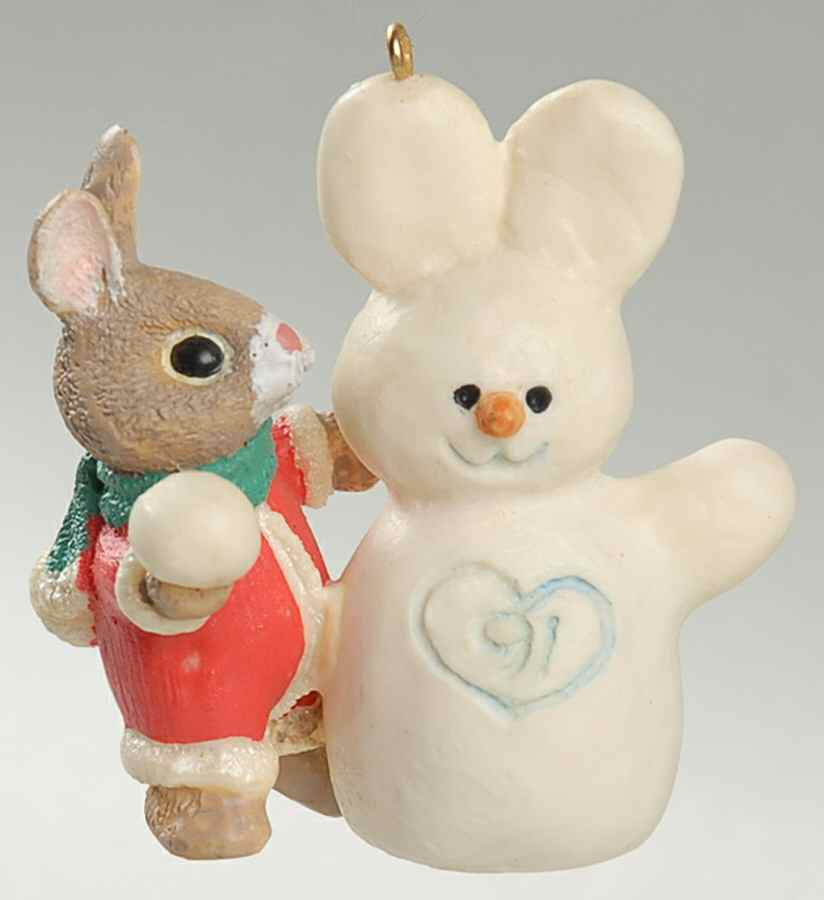 1991 Hallmark Christmas Ornaments Snow Twins - Boxed by Hallmark Gold Crown-1
