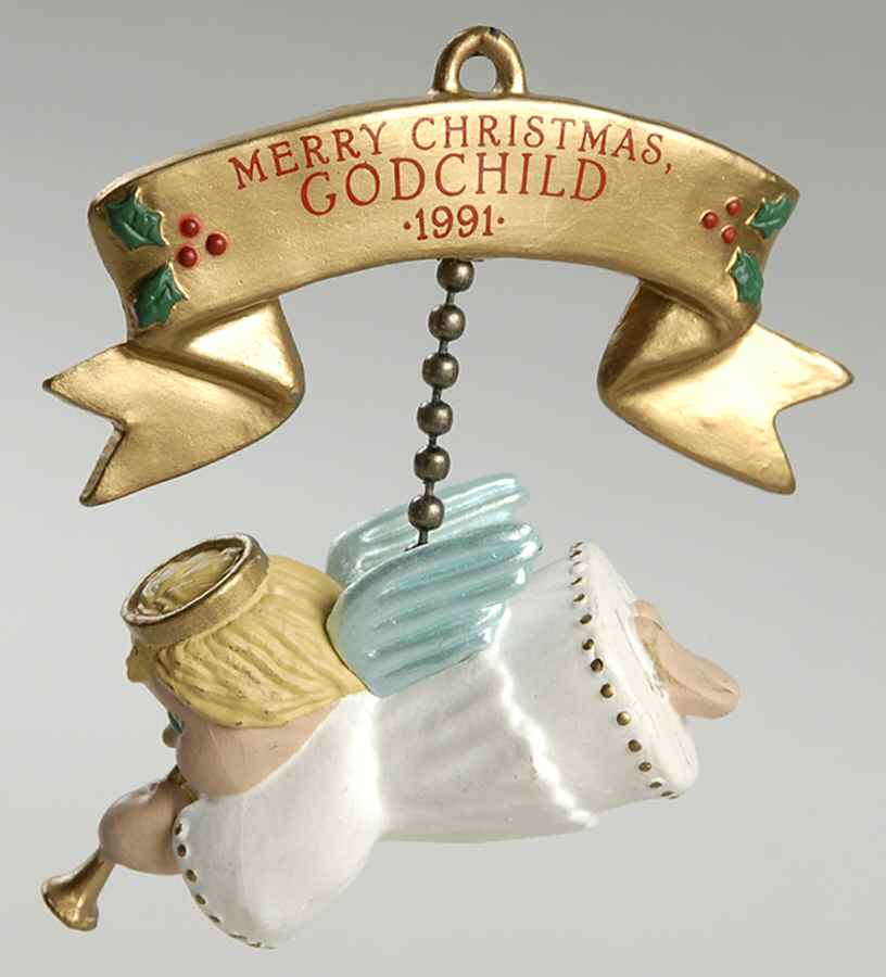 1991 Hallmark Christmas Ornaments Godchild - Boxed by Hallmark Gold Crown-1